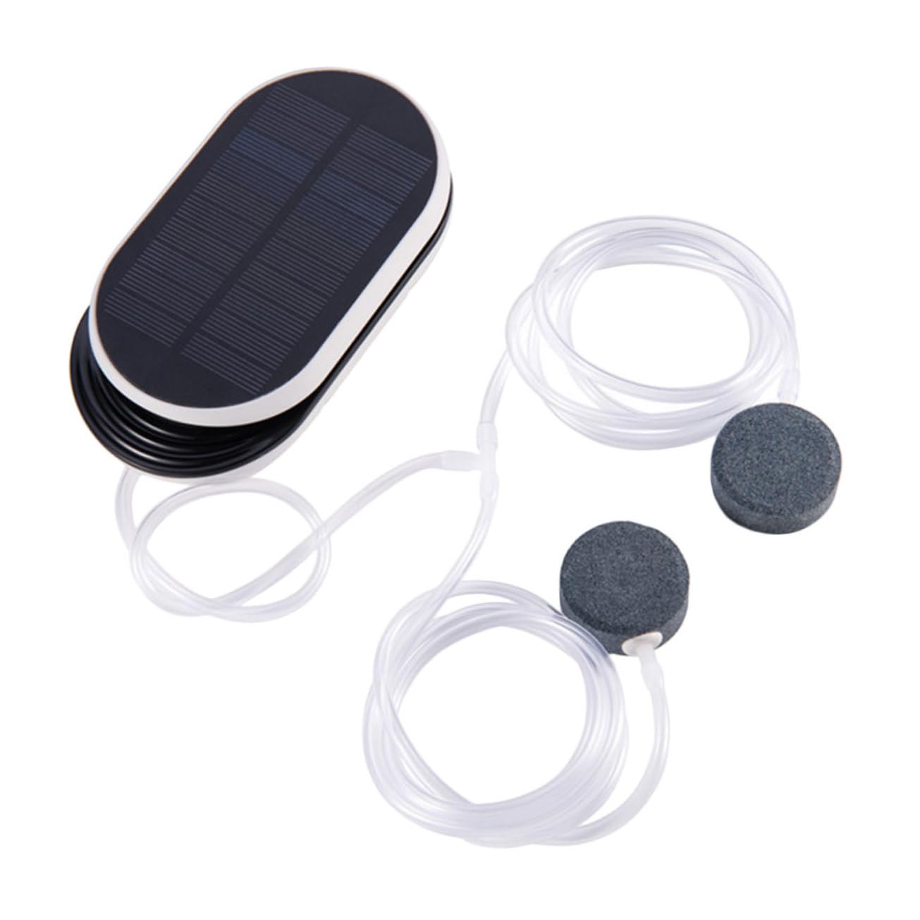 POPETPOP Pompa Solare di Ossigeno Portatile Aeratore per Acquari e Laghetti 3600mah 3 Modalità di Funzionamento Leggera e Silenziosa per Pesca e Giardino