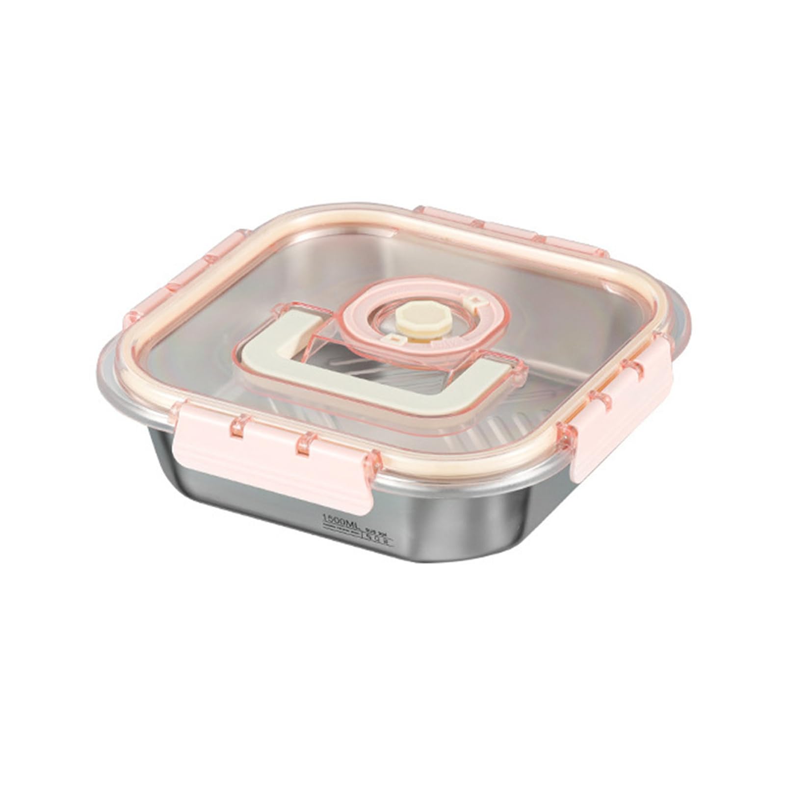 MICFENY Large Food Storage Container Convenient Stainless Steel Food Storage Box Freshness Case for Everyday Use