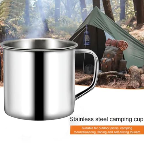Camping Geschirr 1 Person - Camping Besteck Set 7 Teilig, Wiederverwendbarer Edelstahl Becher, Teller und Gabel, Löffel, Bestecktasche, Campinggeschirr für Outdoor Wandern und Picknick Zubehör – Bild 6