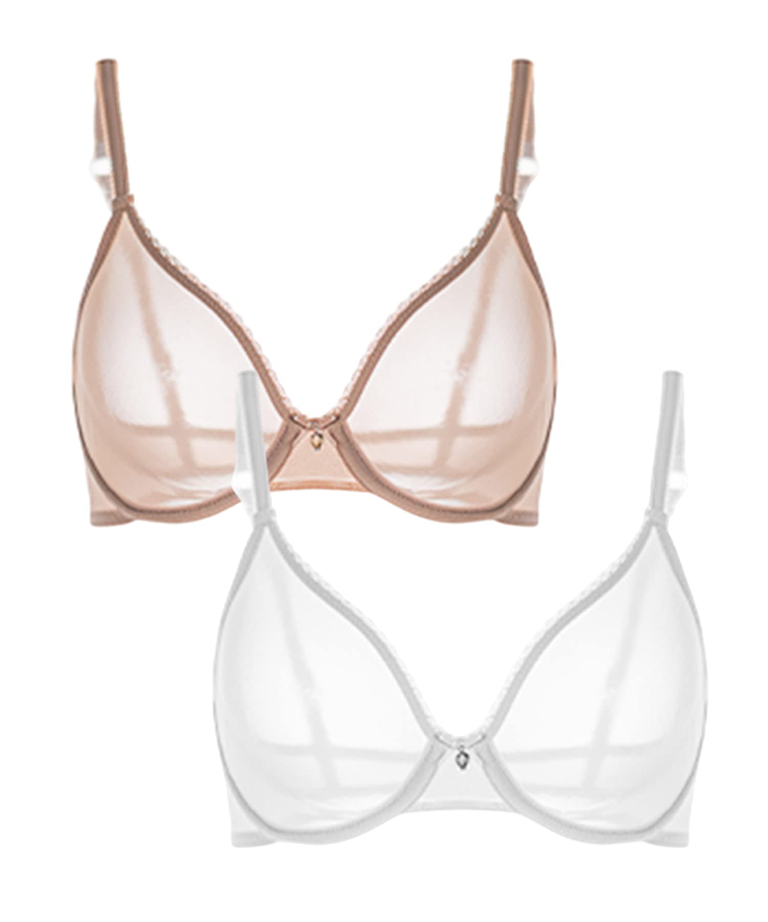 varsmissWomen Lace Sheer Bra See Through Sexy Underwire Underwear for Women