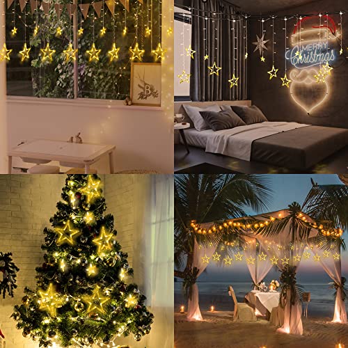 MALUX Luci Catena 12 Stelle 138 LED 8 modalità di