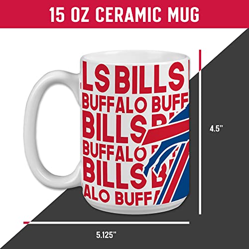 Image of Rico Industries NFL Football 15 oz White Ceramic Mug