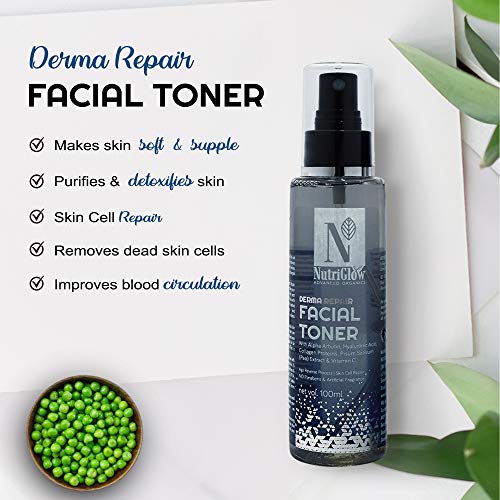 Image of NutriGlow Advanced Organics Derma Repair Facial Toner For Skin Repair, Reduce Wrinkle,Pore Tightening, All Skin Types 100 ml