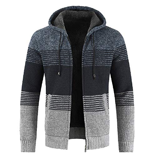 Chaqueta de punto para Cardigan ZARLLE Hombre Manga Larga Suéteres de Hombres de Invierno de Navidad suéter Cardigan género de Punto Chaqueta de Abrigo Sudadera