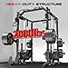 Roygym 2000LBS Power Cage, Power Rack with Cable Crossover System, All-in-One Squat Rack with Dual Independent Pulley System for Home Gym, Black