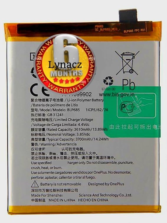 Image of Original BLP685 Battery Compatible with Oneplus 6T / Oneplus 7 (A61 A613)