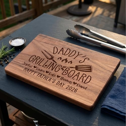 Tabla de cortar rectangular personalizada de madera para parrilla miniatura 6