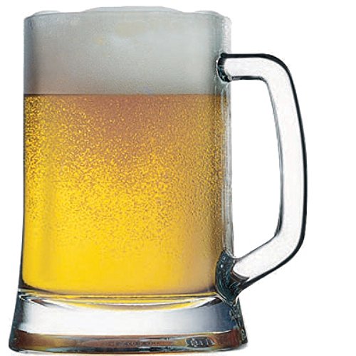 Glass Party Large Beer Mugs - Set of 2 (660 ml, Clear)
