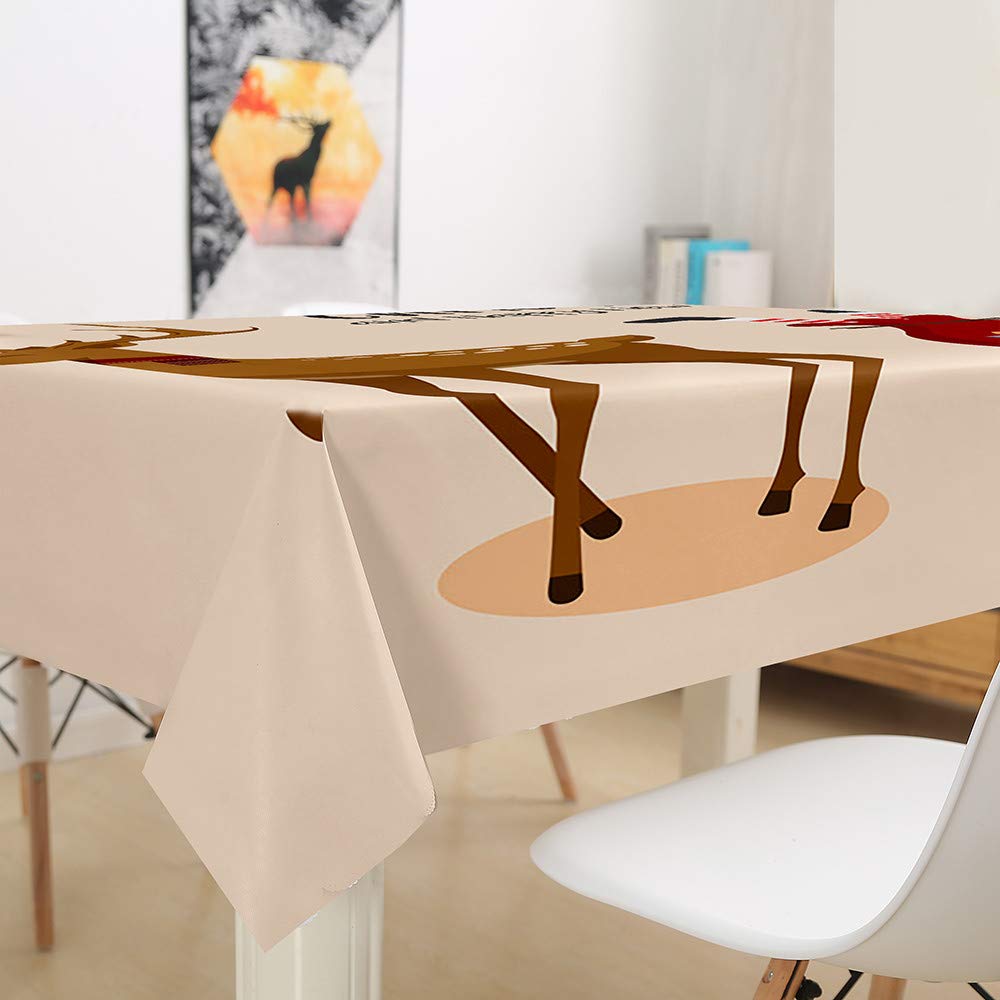 Nappe Noel Fête Decoration Imperméable Nappe De Fête Imprimé, Dotbuy