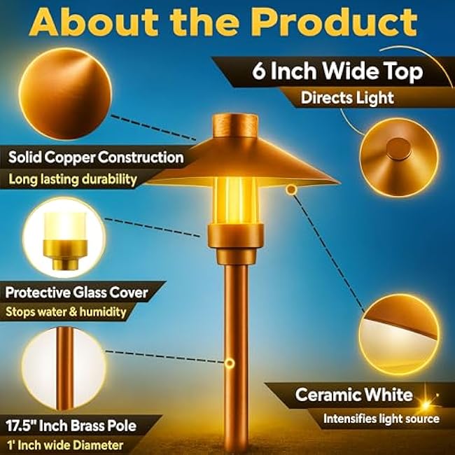 LED Pathway 126 Landscape Light 4W Warm White Mushroom