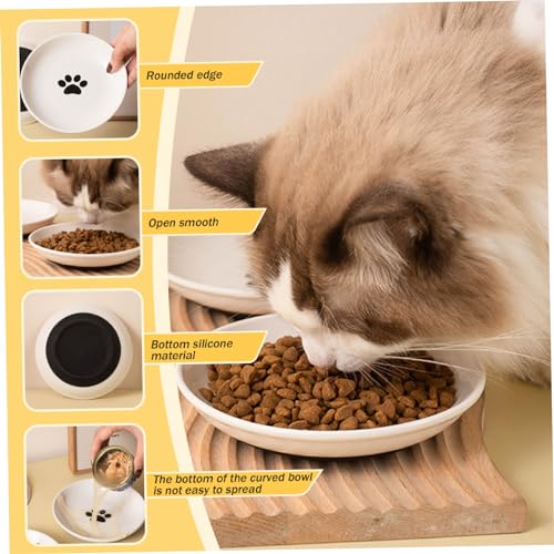 Bols d'alimentation pour chat antidérapants 3pcs assiette céramique 250 ml