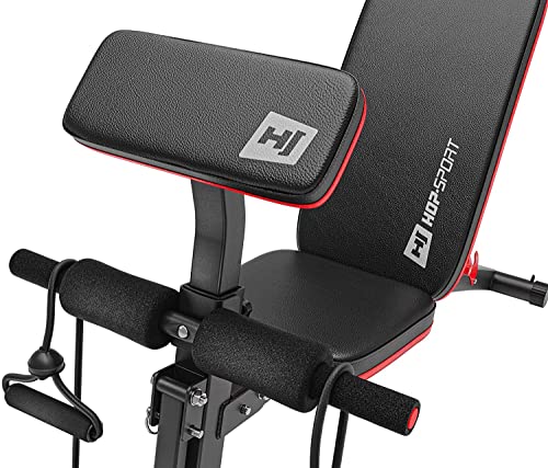 Hop-Sport Multifunctionele Halterbank HS-1035 Fitnessbank met Curlpult, Verstelbare Trainingsbank in Uniek Design met Dikke Bekleding, Perfect voor Bankdrukken of Training van het Hele Lichaam - Image 7