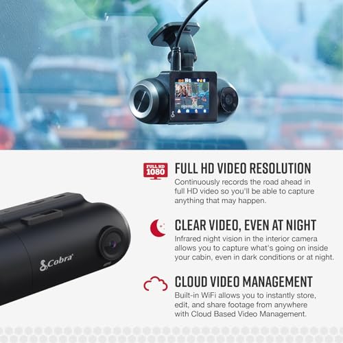 Image of Cobra RAD 700i Radar Detector & SC 201 Smart Dash Cam + 2.5A OBD Port to Micro USB DIY Easy Hardwire Kit: Long Range Rapid Radar Detection, Full HD 1080P Video + 16GB SD Card, Built-in WiFi & GPS
