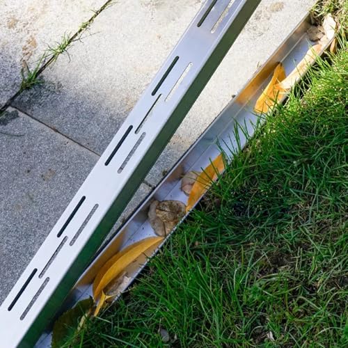 Zestaw odwodnień liniowych ze stali nierdzewnej – liniowe sitka do rynien ogrodowych, chodnikowych, parkingowych, łazienkowych, tarasowych i tarasowych – rozwiązanie drenażowe