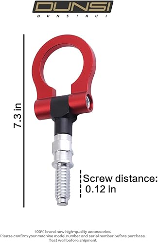 Miniatura 6 de DUNSIHUI Gancho de remolque de estilo de carreras de pista, tornillo de aluminio CNC para parachoques delantero y trasero, repuesto para 3 series