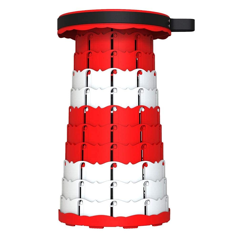 Sgabello Pieghevole Portatile Strizzacervelli Sgabello Telescopico Regolabile Sgabello Retrattile per Campeggio Pesca Sgabello Portatile Lounge Sgabello da Campeggio Sedile Sedia/Multi-Color