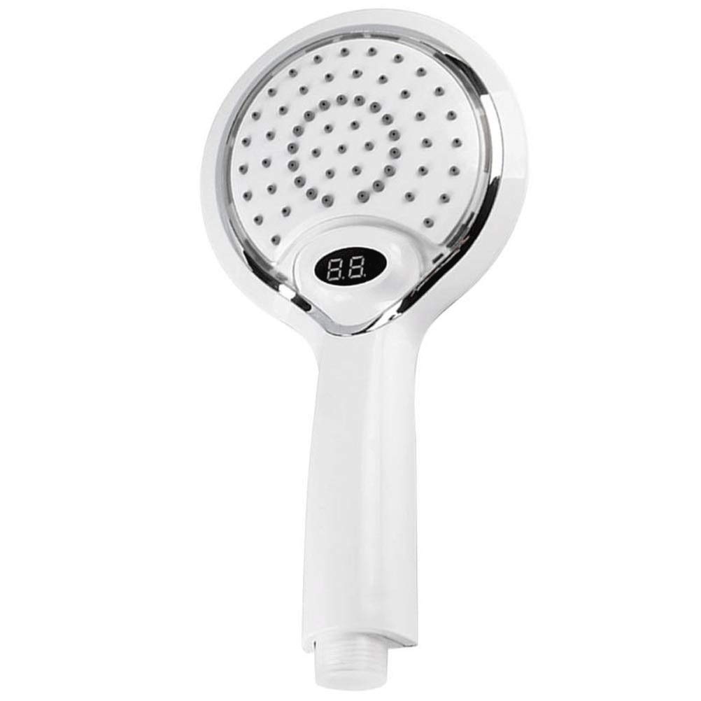 GLETSF LCD Hand Shower Led Handheld Shower Head With Temperature Digital Display 3 Colors Change Water Powered LED Shower Sprinkler