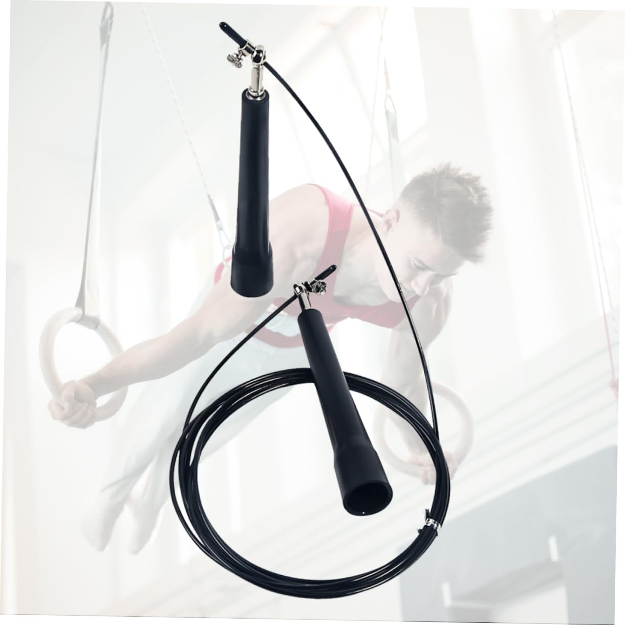 TOYANDONA Cuerda De Salto De Velocidad Salta La Cuerda Pesada Mangos Cable De Gimnasio Mango De Cuerda De Salto De Atletismo Saltar Cuerdas para Hacer Ejercicio Gimnasia SOGA Negro