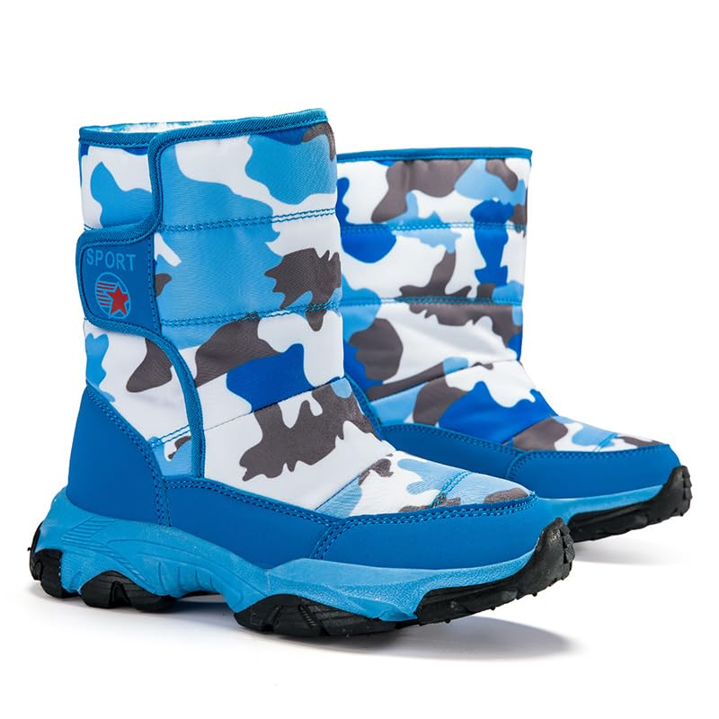 Girls Boys Snow Boots Water-Resistant Outdoor Warm Cozy Anti-Slip Winter Shoes for Little/Big Kids3