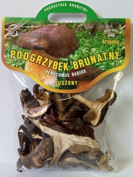 Seweryn Dried Bay Bolete Mushrooms Polish Podgrzybek Brunatny Sliced 20 gr / 0.7 oz Product of Poland (4 Pack)