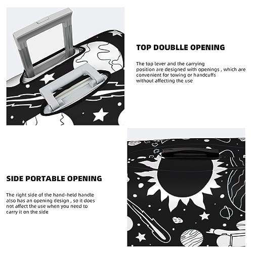 BREAUX Astronaut print Luggage Protective Covers Luggage Sleeves Luggage Decorative Covers, Zip Luggage Covers4