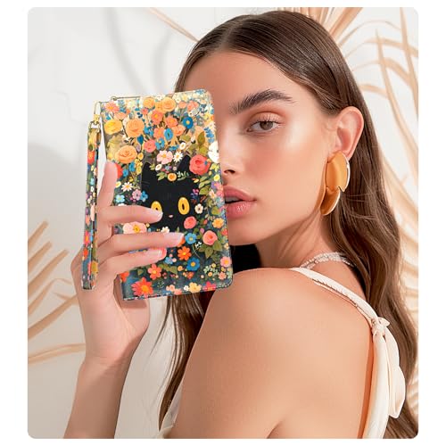 Image of Aiawoxc Womens Wallet, RFID Wristlet Wallets for Women, Ladies Clutch Purses, Large Travel Card Holder with Phone Holder | RFID