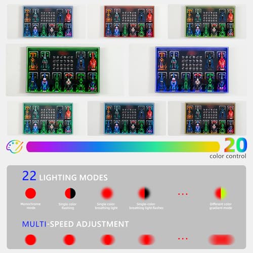 Image of Display Wallboard with RGB LED Lights Compatible with Lego Speed Champions F1 66802 10-in-1 Collector's Pack, 20 Color&22 Lighting Modes, Wall Mount Collectible F1 Model Car Kit