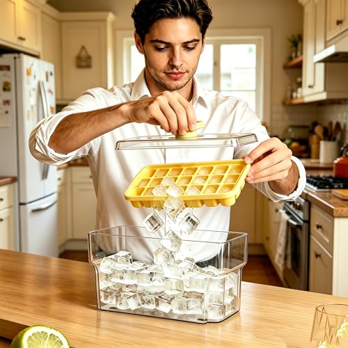 Molde para cubitos de hielo con tapa y compartimento miniatura 4