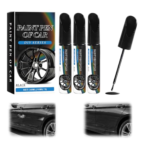 Paint Chips on Car Rims Care Pen, 2025 New Black Wheel Scratch Repair Pen for Car, Black Rim Curb Rash Repairs for Daily Driving, Alloy Wheel Scratch Repair Kit for Auto