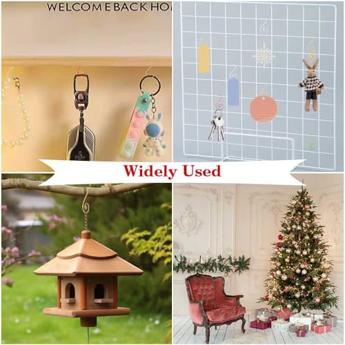 image for Chffcuh Ornament Hooks, Gold Christmas Ornament Hangers, 100 Pcs Chris