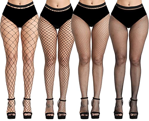 FULLSEXY Plus Size Fishnet Stockings, Fishnet Tights Thigh High Stockings Pantyhose for Women