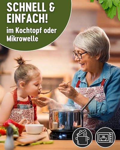 DREISTERN Erbsentopf 800g I Mit Fleischbällchen & Kartoffeln I Herzhafter Eintopf in recyclebarer Konservendose I Lange Haltbarkeit dank natürlicher Konservierung I Hausmacher Qualität