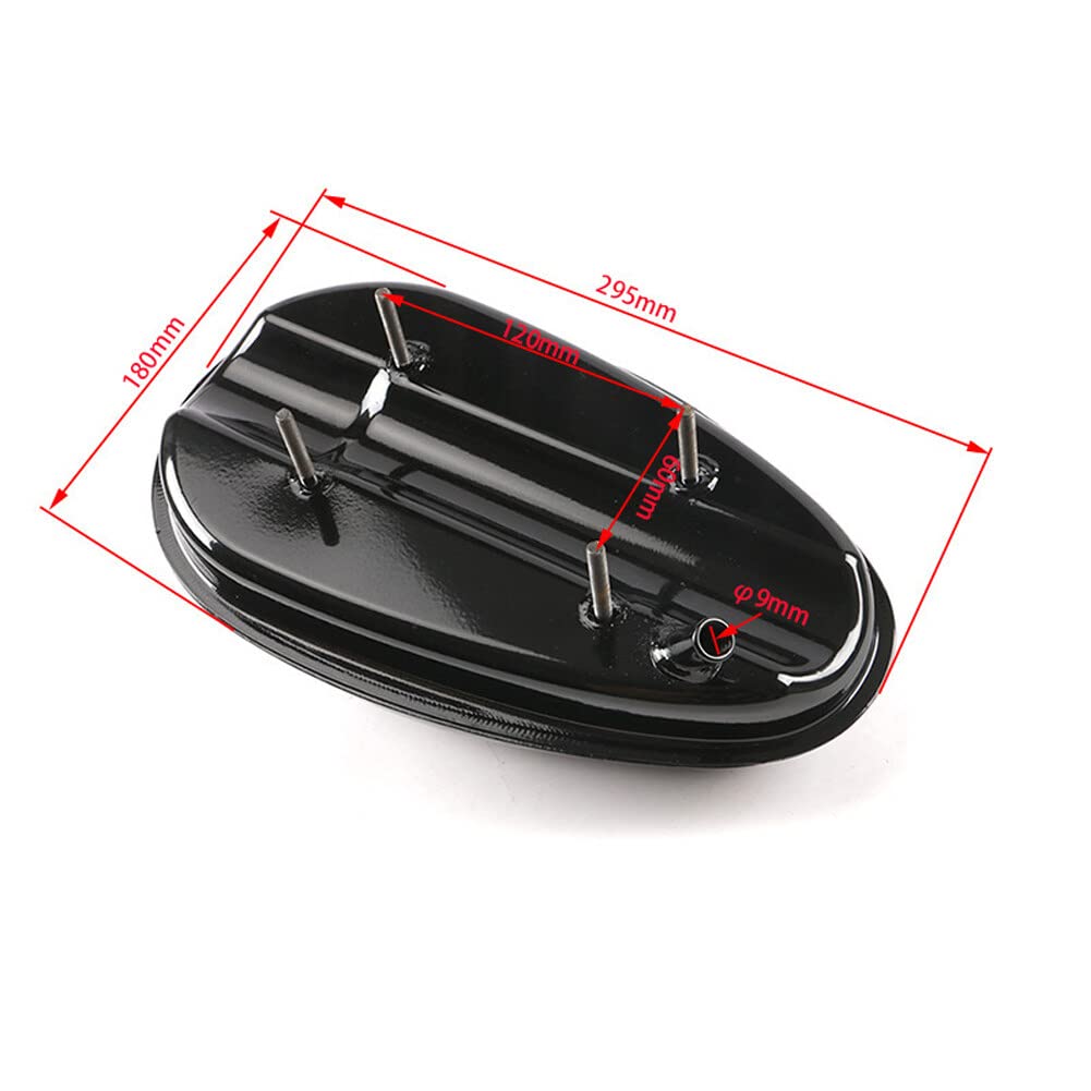 Serbatoio benzina da 2 l, in metallo, per bicicletta modificata, serbatoio del carburante compatibile per 49CC, 66CC, 80CC per moto o bicicletta, serbatoio di riserva per benzina