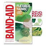 Band-Aid Brand Flexible Fabric Adhesive Bandages, Comfortable Flexible Protection & Wound Care for Minor Cuts & Scrapes, First Aid Bandage with a Forest Design, Assorted Sizes, 30 ct