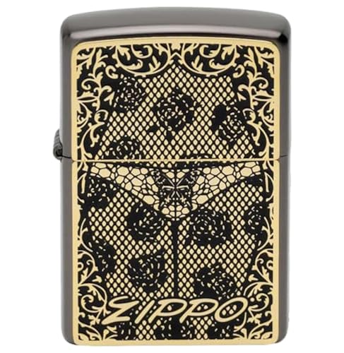 Encendedor Zippo de aceite vintage con diseño mariposa miniatura 1