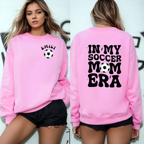 Personalized Soccer Mom Shirt, Custom In My Soccer Mom Era Sweatshirt, Sport Mother Sweater, Gift for Soccer Mama4