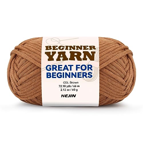 60g Brown Yarn for Crocheting and Knitting;66m...