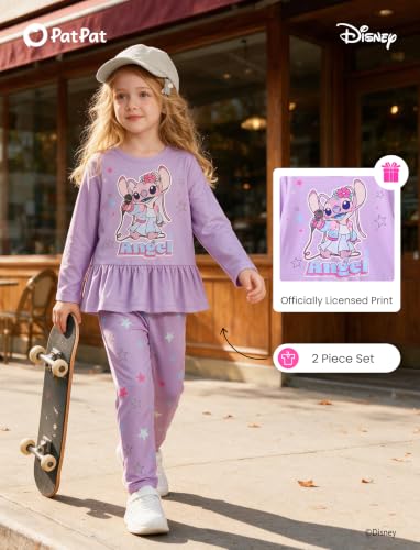 Image of Disney Toddler Girls Clothes Long Sleeve Shirt Leggings 2pcs Outfits Set