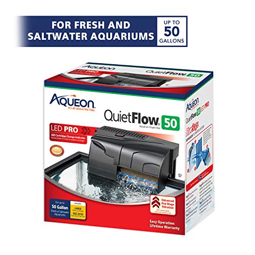 Aqueon 100106117 Quietflow 50 Led Pro Aquarium Fish Tank Power Filter thumb #2