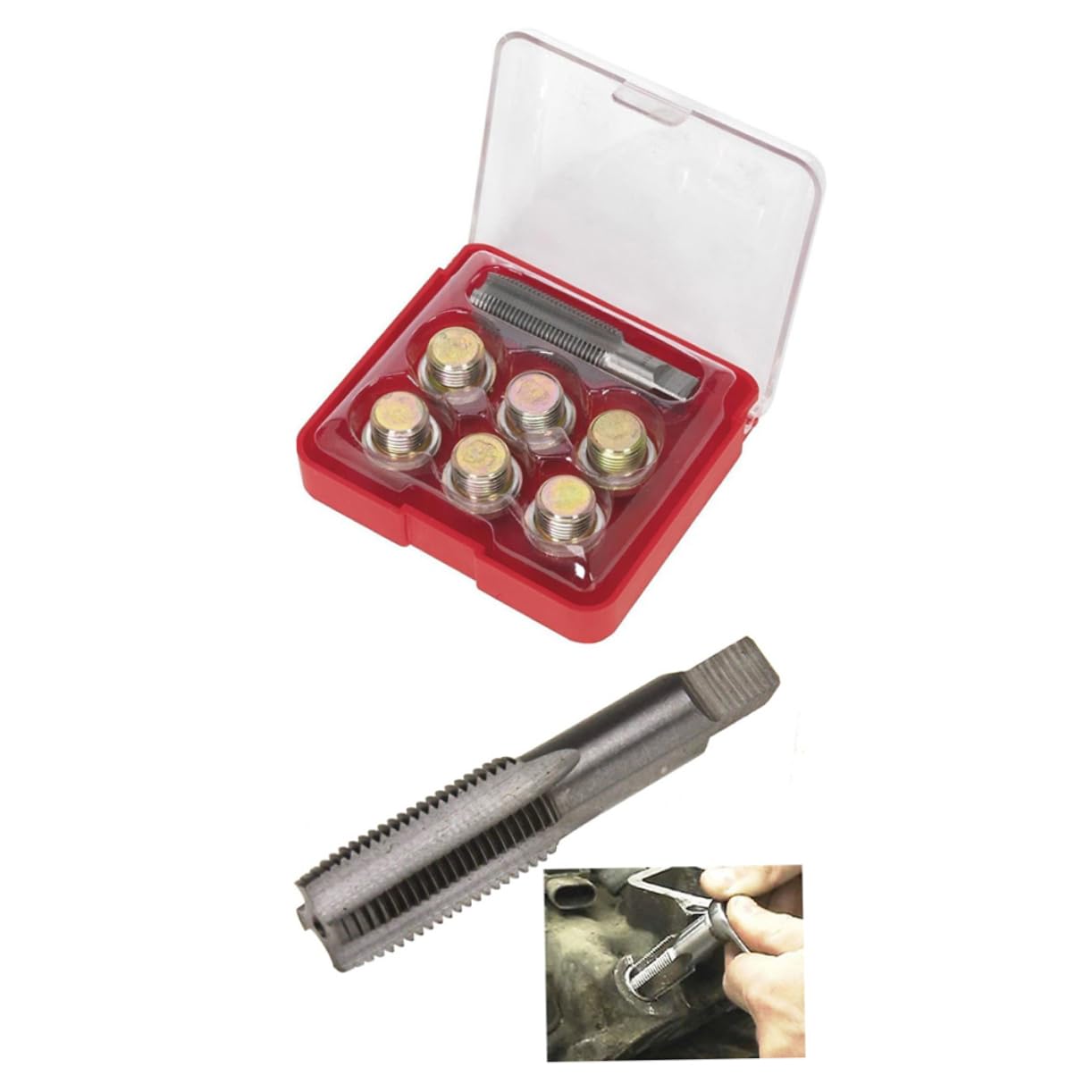 Outil de réparation de filetage d'huile de voiture Amosfun pour bouchon de vidange