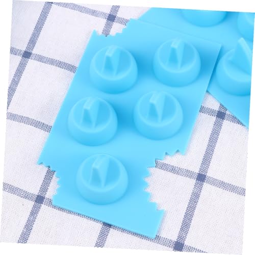 Molde para cubitos de hielo con forma de aleta de tiburón de silicona azul miniatura 6