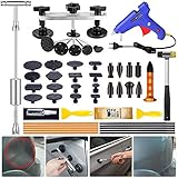 Manelord Dellen Reparatur Ausbeulwerkzeugset, Lackfreies Dellen Reparaturset Dent Puller Kit, Gleithammer Dent Abzieher mit 16 Stück Klebel
