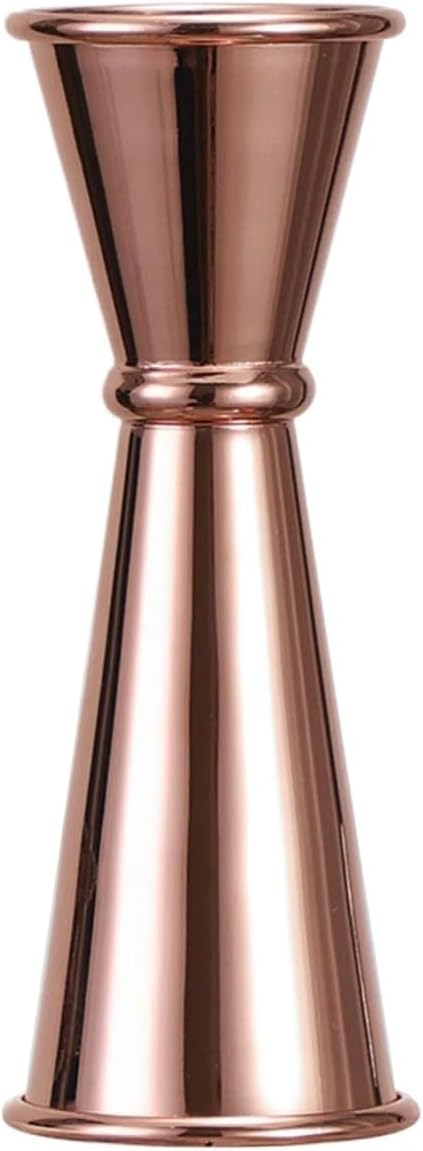 Double-Ended Stainless Steel Cocktail Jigger With Internal Measurement Markings For Precise Pouring(Rose gold)