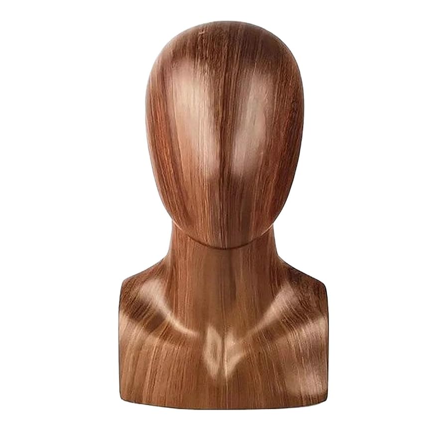 MOBUKJUU 1 Piece Mannequin Head Block Wig Display Stand Abstract Dome Model Head Hat And Wig Holder For Shop Salon Home Decor Durable GFRP Material (Style A, 21X17.5X35CM)