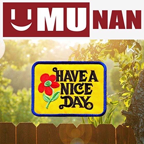 Munan Have A Nice Day Classic Patch Embroidered Applique Badge Iron On Sew On Emblem,Cool Patches For Men, Women, Boys, Girls, Kids #TOP4