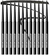 MooGlamor 12 Pcs Black Eyeliner Pencil Gel Eyeliner Pen with Retractable and Waterproof Eye Liner...