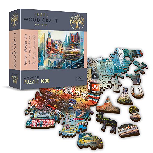Puzzle De Madera - Nueva York - Collage - 1000 Elementos, Artesanía En Madera, Formas Irregulares,...