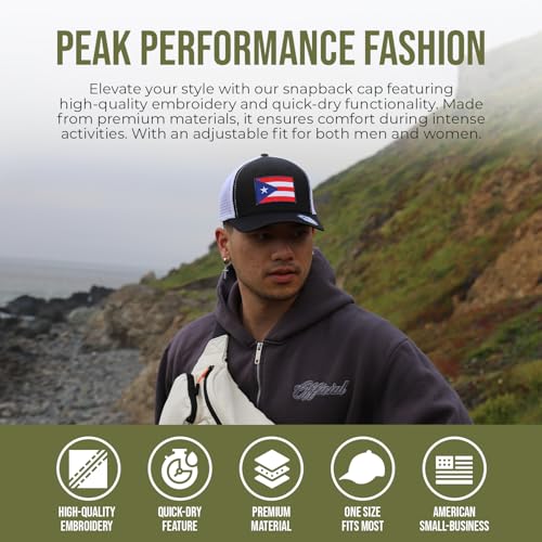 Image of International Tie State Hat for Men and Women, Adjustable Snapback Trucker Baseball Cap with Embroidered Patch