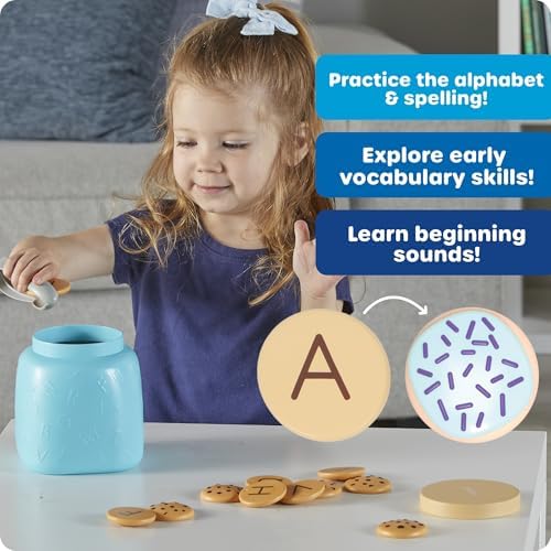 Learning Resources Alphabet Cookie Jar - ABC Toys for Kids, Alphabet Activities, Phonics Practice, Reading Practice, Language Development, Toddler Montessori Toys, Birthday Gifts for Boys and Girls - 1