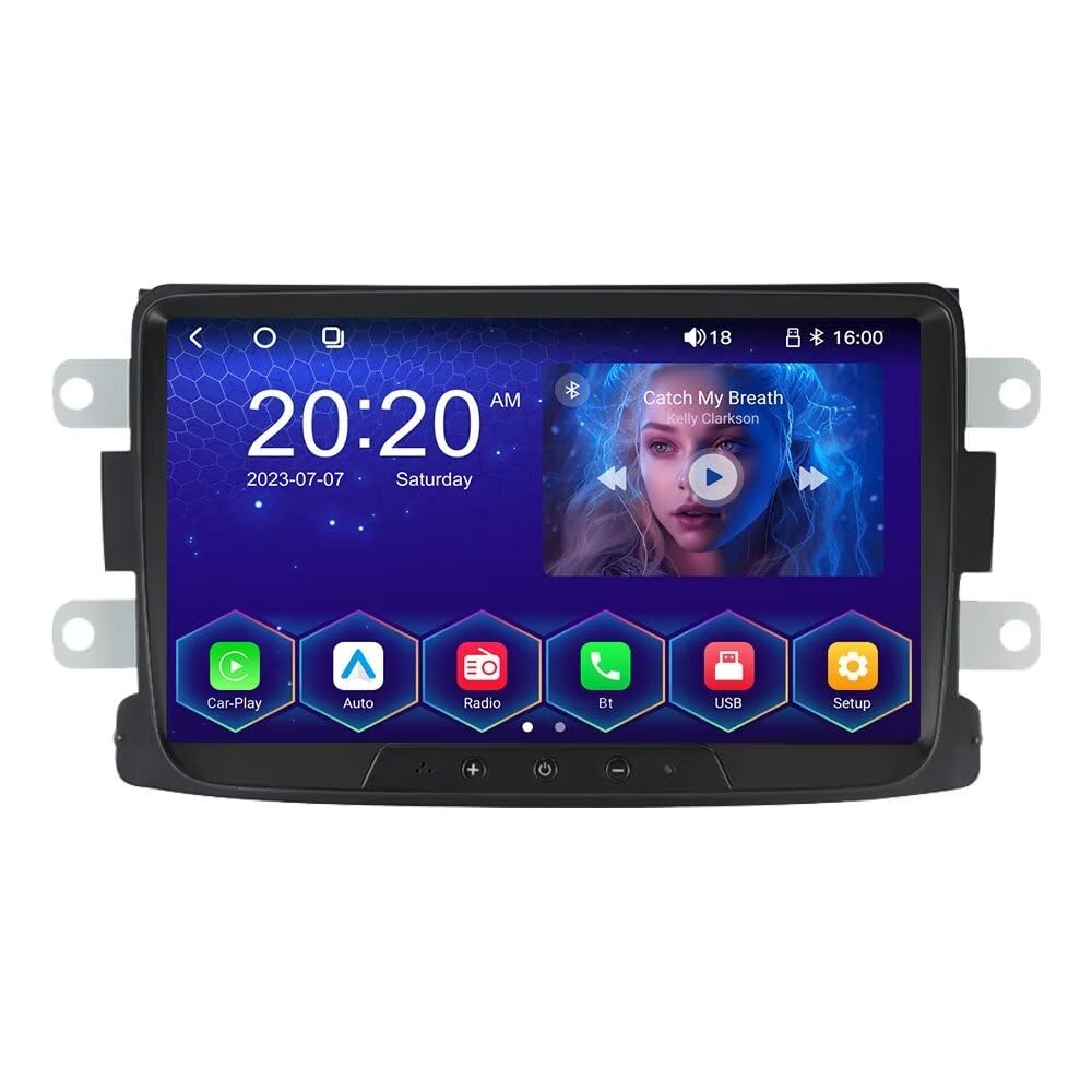 Linux Car Radio Stereo for Renault Duster/Dacia Sandero/Lada Xray 2/Renault Captur/Logan 2, Biorunn 8 Inch Wireless Wired Car-play Android Auto Air-Play Mirro-ring IPS DSP WIFI RDS FM AM